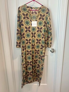 NWT Livro Classic Kurta Midi Dress in Medallion Multi Print